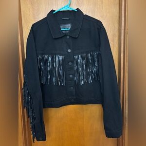 BlankNYC Battle Ship Fringe Jacket